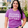 Nurses Inspire Nurses Purple Smile Tee
