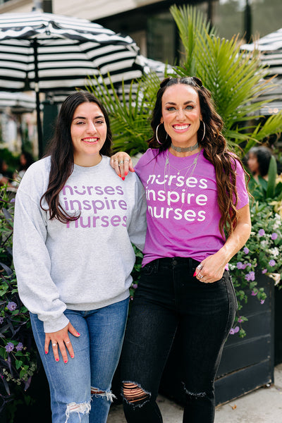 Nurses Inspire Nurses Purple Smile Tee