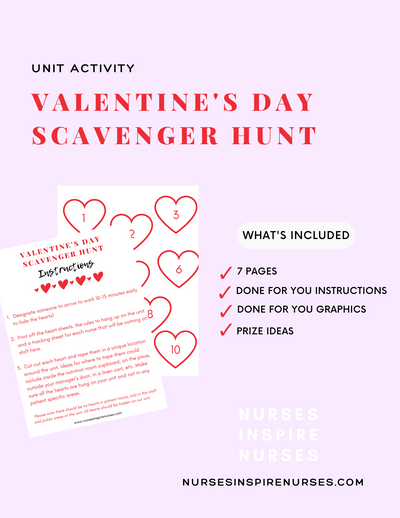 Valentine's Day Scavenger Hunt Unit Activity